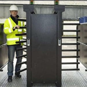 turnstiles installer on site