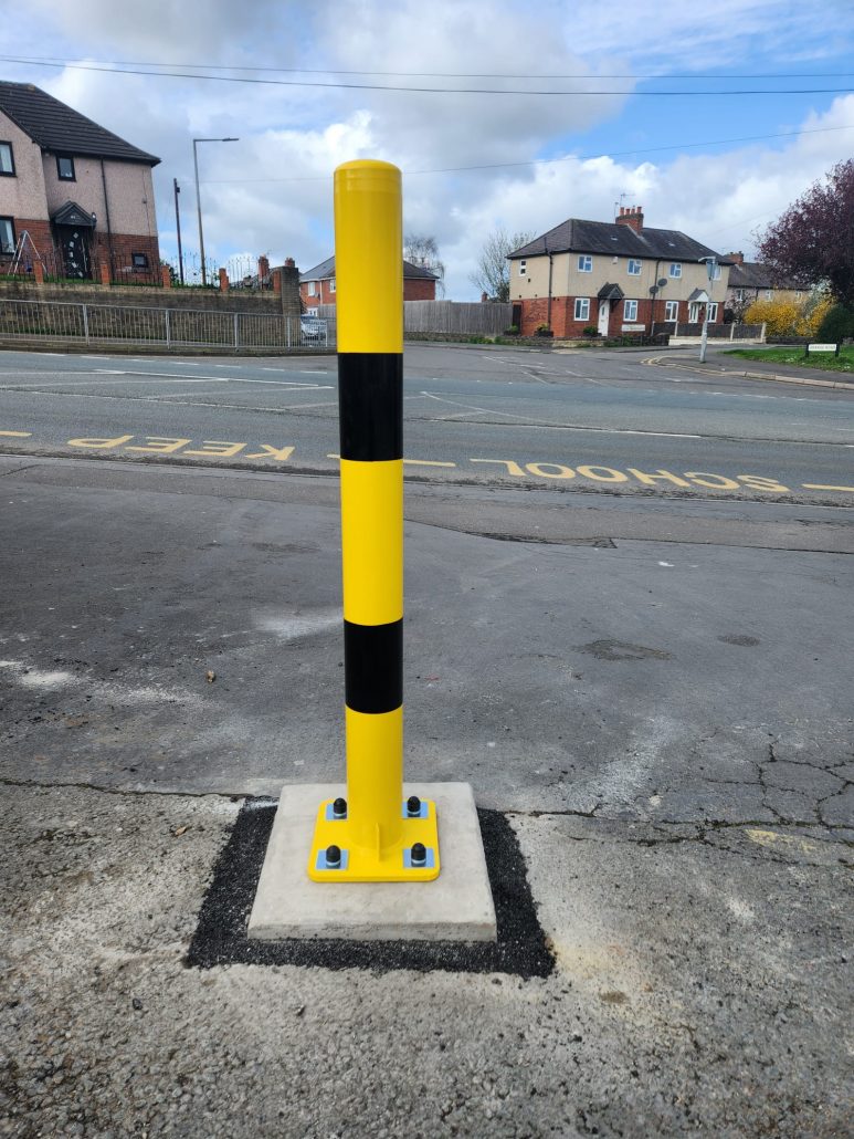 Bollard installation for school