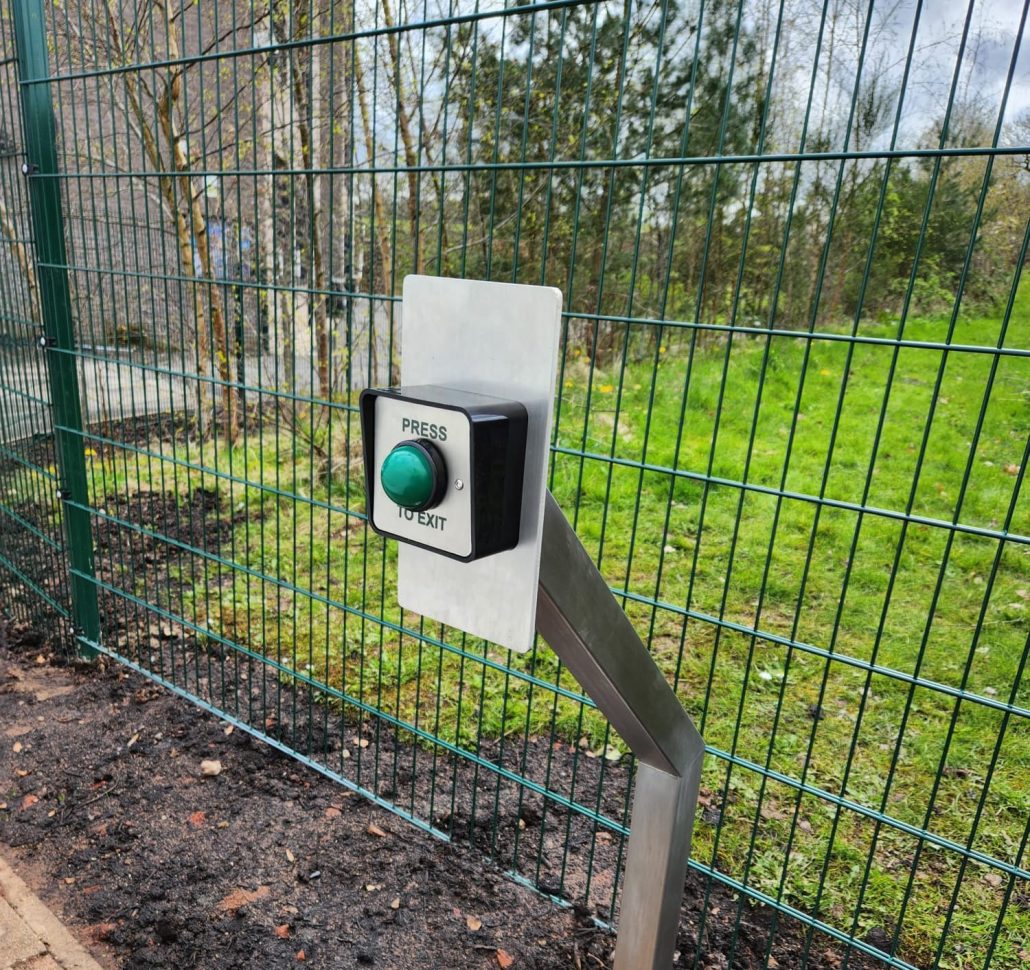 push button access control for gate