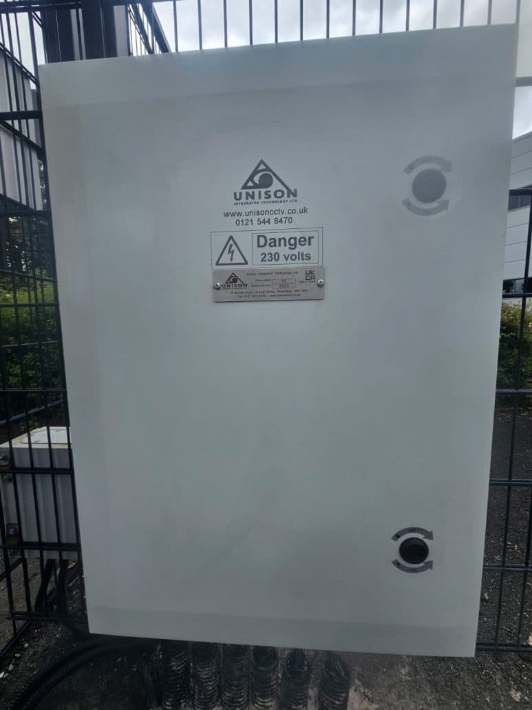 Access control automatic gate - electrical box closed