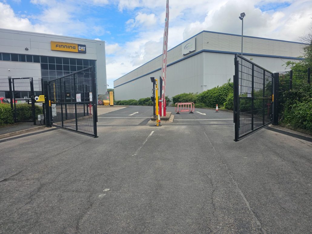 Access control automatic gate in action