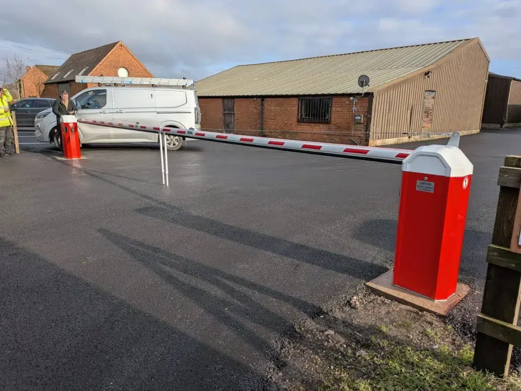 Double automatic car park barriers for business